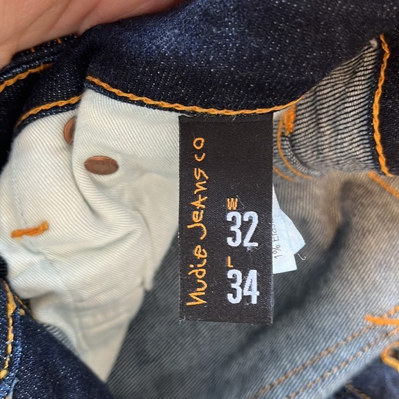 NUDIE jeans. Men’s 32W x 34L. Style: “Skinny Lin” ( Deep Orange ) - Picture 6 of 7